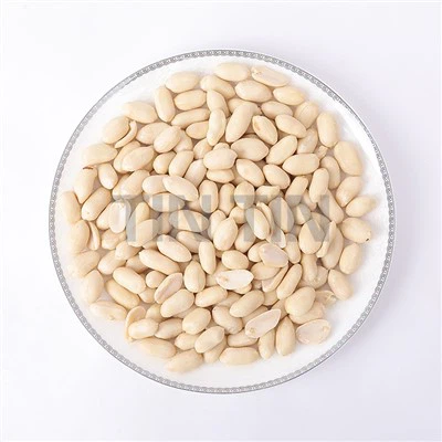 Granos de maní blanqueados